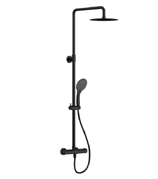 Душевая стойка Cersanit Brasko черная матовая 64527 (детальная фотография)