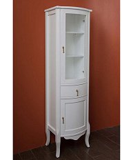 Шкаф-пенал, петли справа, цвет белый матовый, фурнитура бронза, La Beaute Nora