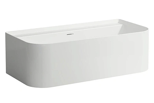 Ванна из искусственного камня Laufen Sonar 160x82 см с отверстиями для смесителя - фото 1