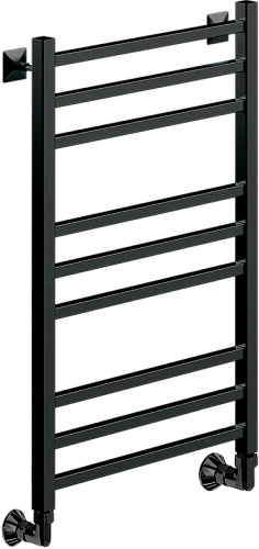 Полотенцесушитель водяной Ника Modern 80x50 см черный матовый - фото 2