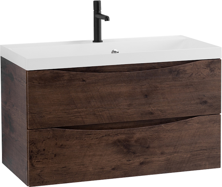 Тумба под раковину подвесная BelBagno Marino 90 см rovere moro MARINO-900-2C-SO-RW-P (детальная фотография)