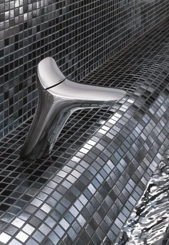 Смеситель для раковины Kludi Ambienta с донным клапаном 530290575 (детальная фотография), современные, hi-tech