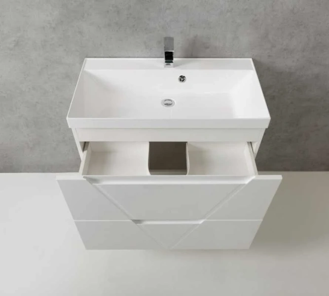 Тумба под раковину подвесная BelBagno Vittoria 80 см bianco lucido VITTORIA-800-2C-SO-BL-P (детальная фотография)