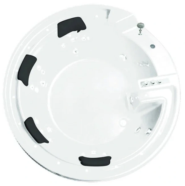 Ванна акриловая Gemy 190x190 см круглая G9090 B (детальная фотография), акриловые