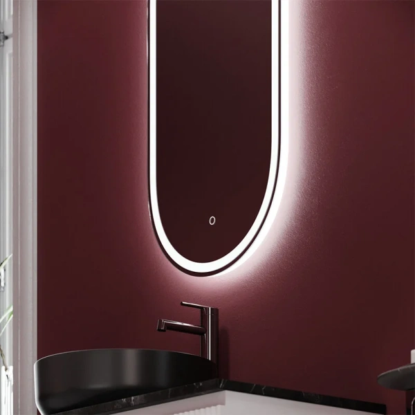Зеркало с подсветкой Sancos Oval 45 см овальное OV45F (детальная фотография), полотно