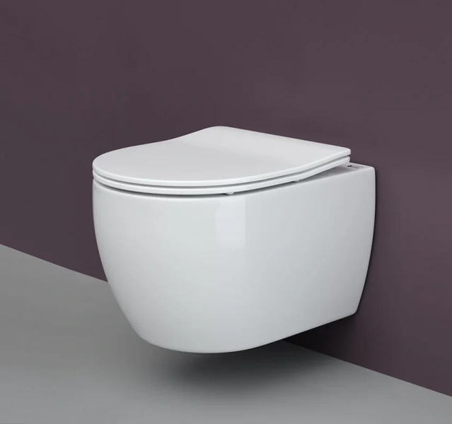 Унитаз подвесной Ceramica Nova Play с сиденьем микролифт CN3001 (детальная фотография), без бачка, со скрытым бачком