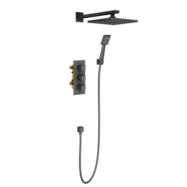 Душевой набор черный Timo Tetra-thermo SX-0179/03SM (детальная фотография)