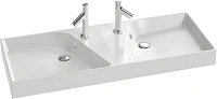 Раковина Jacob Delafon Rythmik 120 см двойная, белая