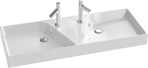 Раковина Jacob Delafon Rythmik 120 см двойная, белая - фото 4