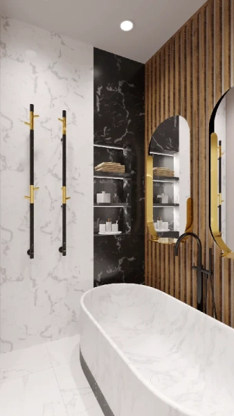 Полотенцесушитель электрический Vincea 137х13 матовый черный/золотой VTD-1DB1E (детальная фотография), электрические с наружной вилкой, электрические скрытого подключения