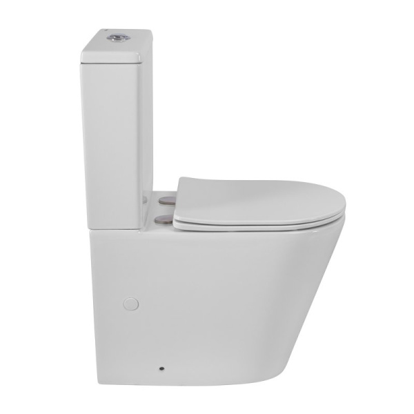 Чаша для унитаза-компакта BelBagno Flay-R безободковая BB2149CP-TOR/SC (детальная фотография), напольные