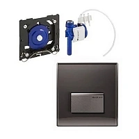 Пневматическая  система управления смывом для писсуара, пластик, зеркальное дымчатое стекло, Geberit Sigma 50