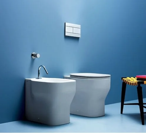 Биде напольное Azzurra Glaze GLZ500 GLZ500 bi*1 (детальная фотография), современные, hi-tech