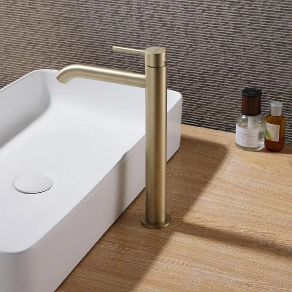 Смеситель для раковины Abber Wasser Kreis золото матовое AF8111G (детальная фотография), современные, hi-tech