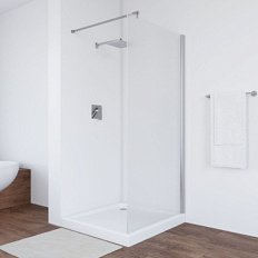 Душевая перегородка профиль глянцевый хром стекло сатин Vegas-glass