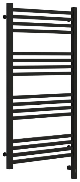 Полотенцесушитель электрический Сунержа Модус 3.0 50x100 см левый черный матовый 31-5700-1050 (детальная фотография), электрические с наружной вилкой, электрические скрытого подключения, левое подключение