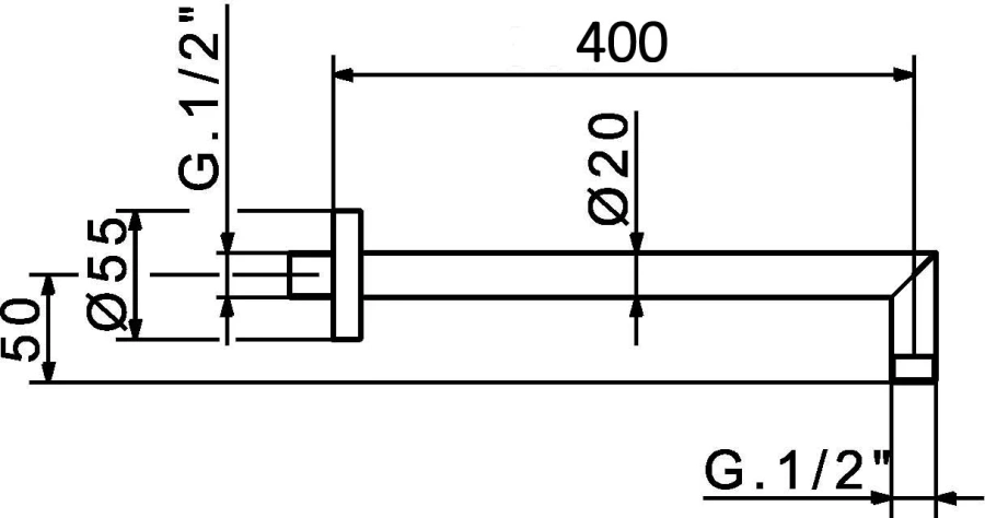 Кронштейн для верхнего душа Migliore Squadrata хром 19921 (детальная фотография), нет в наличии