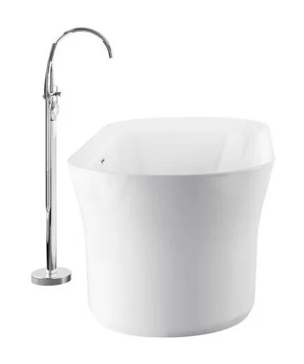 Ванна акриловая Ravak Ypsilon XC00100046, 180 x 80 см, отдельностоящая, белая, слив-перелив белый (детальная фотография), нет в наличии