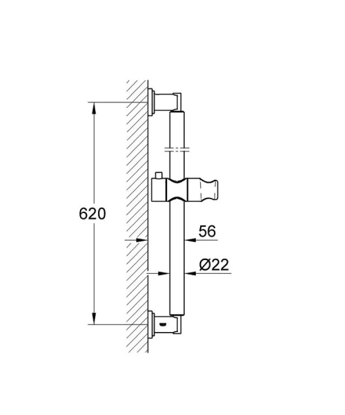 Лейка для душа Hansgrohe Croma 100 хром 28580000 (детальная фотография), современные, hi-tech