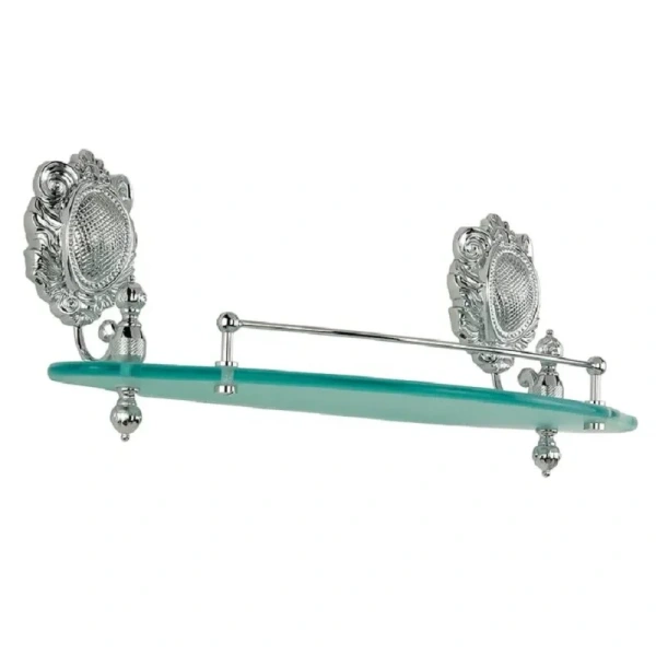 Полочка для ванной Migliore Cleopatra 166 с матовым стеклом (детальная фотография), настенные