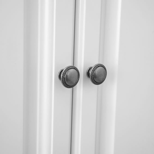 Тумба под раковину, цвет белый матовый, фурнитура состареное серебро, La Beaute Michel BMI60LBO.CR (детальная фотография) index_2