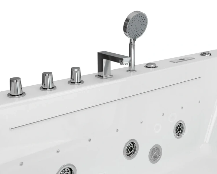 Ванна акриловая Grossman 160x85 см белая GR-16085 (детальная фотография), с гидромассажем, большие