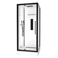 Душевая кабина Black&White Galaxy G8022 90x90 см профиль черный матовый