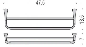 Полотенцедержатель Colombo Land двойной B2888 (детальная фотография), современные, hi-tech