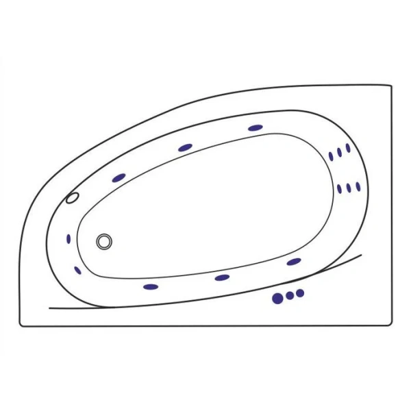 Ванна гидромассажная Excellent Kameleon Smart 170 x 110 см, левая, белый/бронза, WAEX.KML17.SMART.BR (детальная фотография), современныe, hi-tech