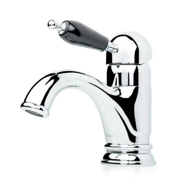 Смеситель для раковины Boheme Tradizionale Chromo хром ручка черная 261-BLС (детальная фотография)