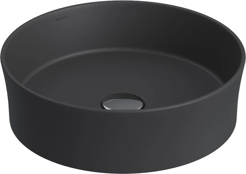 Раковина BERGES Ego 38 см матовый антрацит 181021 (детальная фотография)