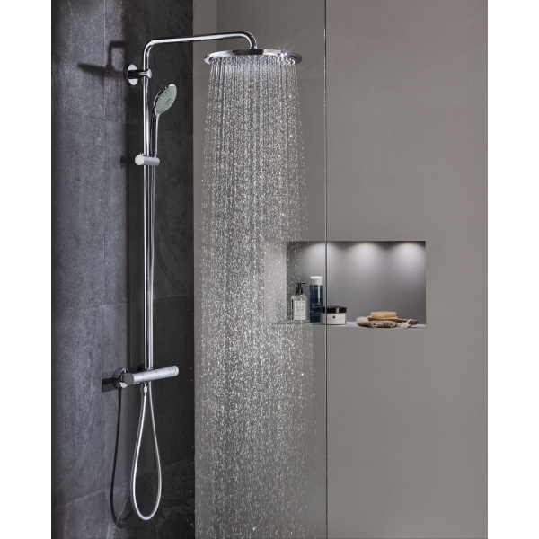 Душевая стойка Grohe Euphoria 26075000 (детальная фотография), с термостатом