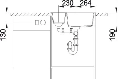 Мойка для кухни Blanco Metra 6 S Compact 78 см серый беж 517353 (детальная фотография), прямоугольной формы