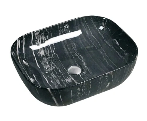 Раковина SantiLine 50 см черный мрамор - фото 2