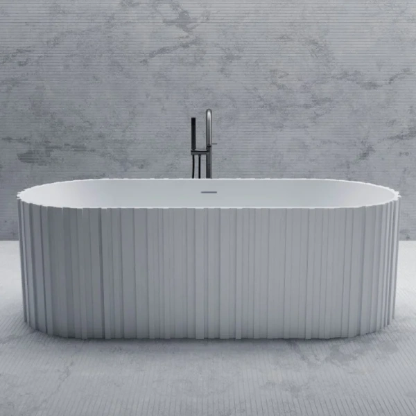 Ванна из искусственного камня Abber Stein 170x75 см овальная AS9653 (детальная фотография)