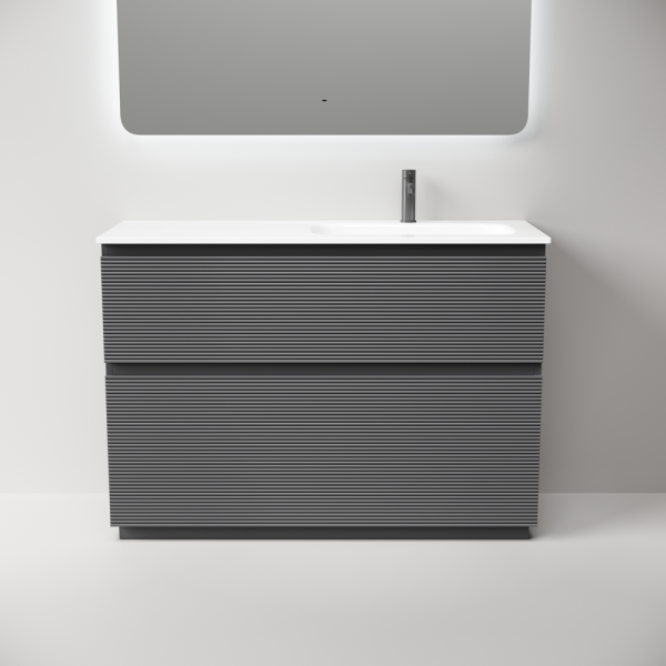 Тумба под раковину напольная Sancos Folk Floor 120 см правая grey soft FL120FRGS (детальная фотография), напольная, пристенная