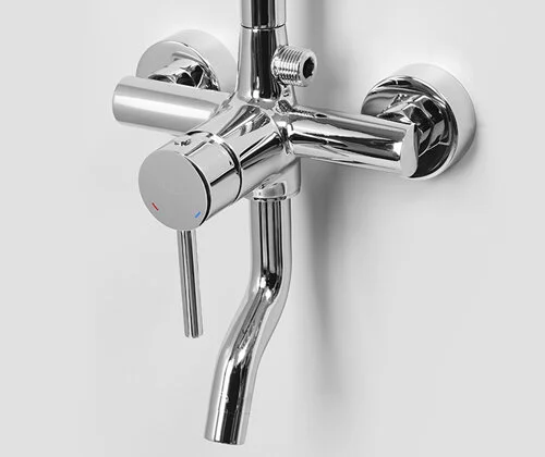 Душевая стойка WasserKRAFT хром A14401 (детальная фотография), настенные