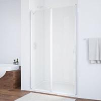 Душевая дверь профиль белый стекло прозрачное Vegas-glass