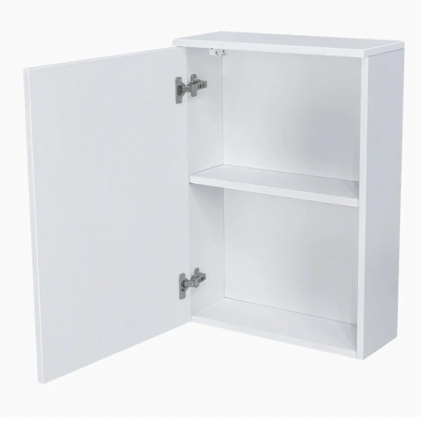 Шкаф подвесной Misty Купер 50 см белый, левый П-Куп08050-031Л (детальная фотография), современные, hi-tech