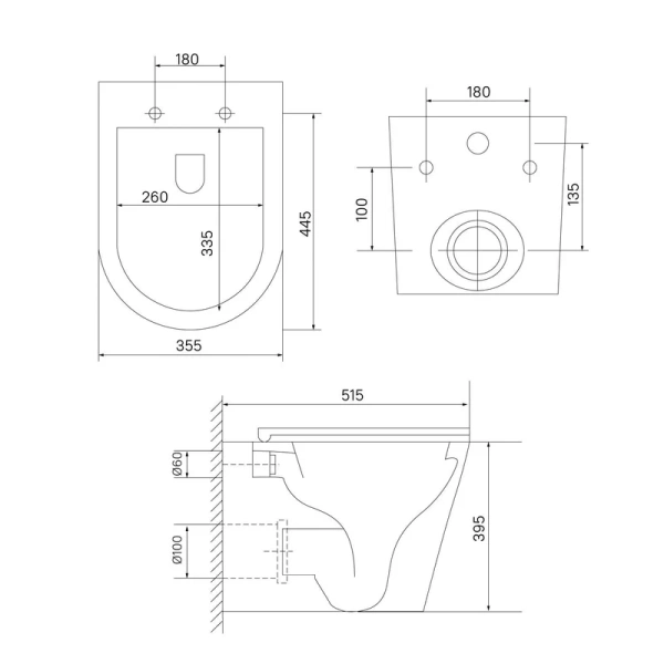Унитаз подвесной IDDIS Ray белый RAYRDSEi25 (детальная фотография), современные, hi-tech, круглые index_1