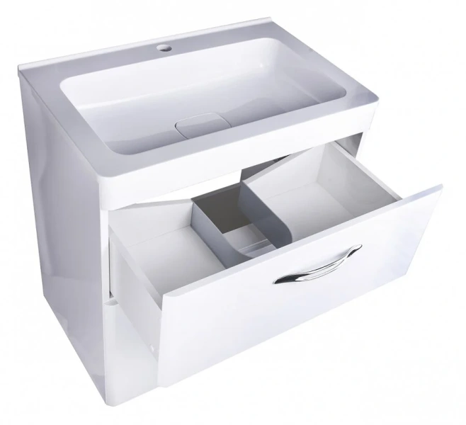 Тумба под раковину напольная Style Line Каре 70 см белая СС-00002266 (детальная фотография), напольная, пристенная