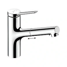 Смеситель для кухни Hansgrohe Zesis M33 74800 с выдвижным изливом