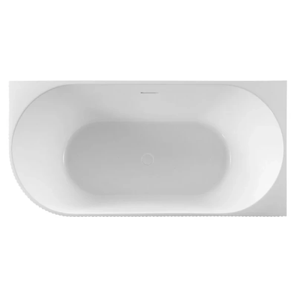 Ванна акриловая Vincea VBT-428-1700L/VBT-428-1700R, 170 x 80 см, слив-перелив в комплекте, левая/правая, цвет белый (детальная фотография), без гидромассажа