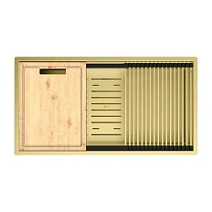 Мойка для кухни Lemark Tabaga 82 см светлое золото