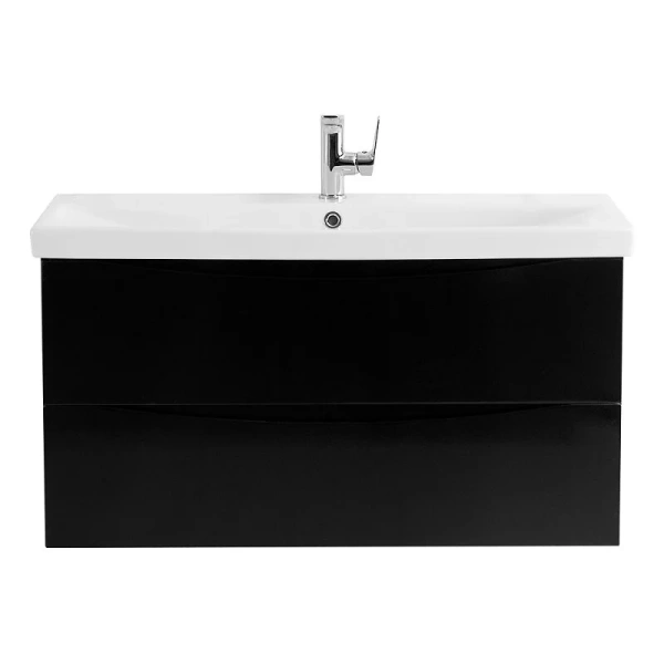 Тумба под раковину подвесная BelBagno Marino 100 см nero lucido MARINO-CER-1000-2C-SO-NL-P (детальная фотография)