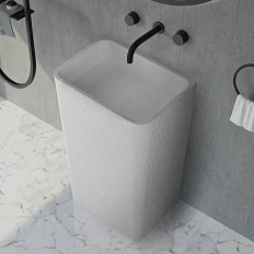 Раковина напольная Abber Stein белая матовая