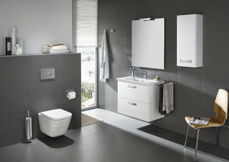 Тумба под раковину подвесная Roca The Gap 60 см белый матовый ZRU9302734 (детальная фотография), недорогo, комплект (набор)