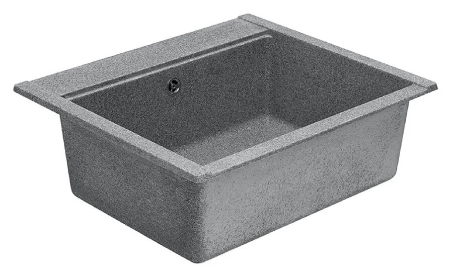 Мойка для кухни Акватон Делия 60 см серая 1A715232LD230 (детальная фотография), из искусственного мрамора