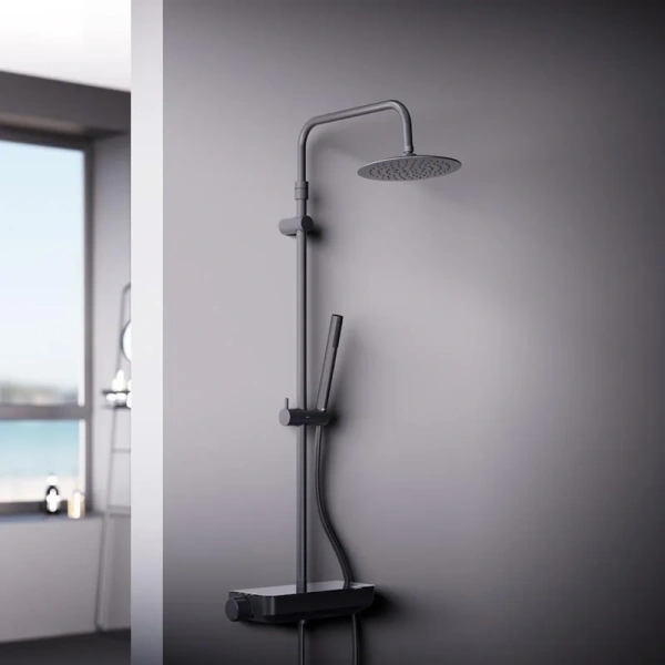 Душевая стойка Damixa Scandinavian Pure черная 936780300 (детальная фотография), черные