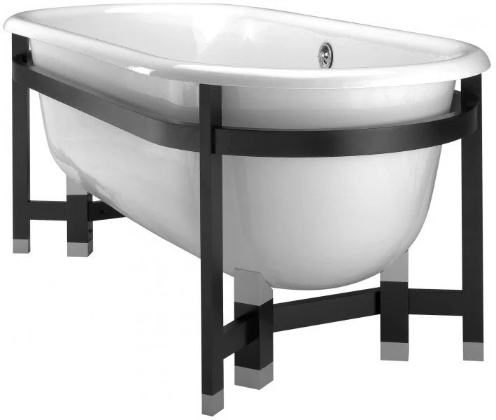 Ванна чугунная Jacob Delafon Cleo Tellieur E2945-00, 175 х 80 см на раме из массива бука (детальная фотография)